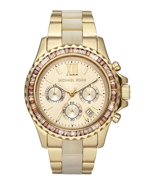 Michael Kors Golden Stainless Steel Parker Chronograph Glitz 